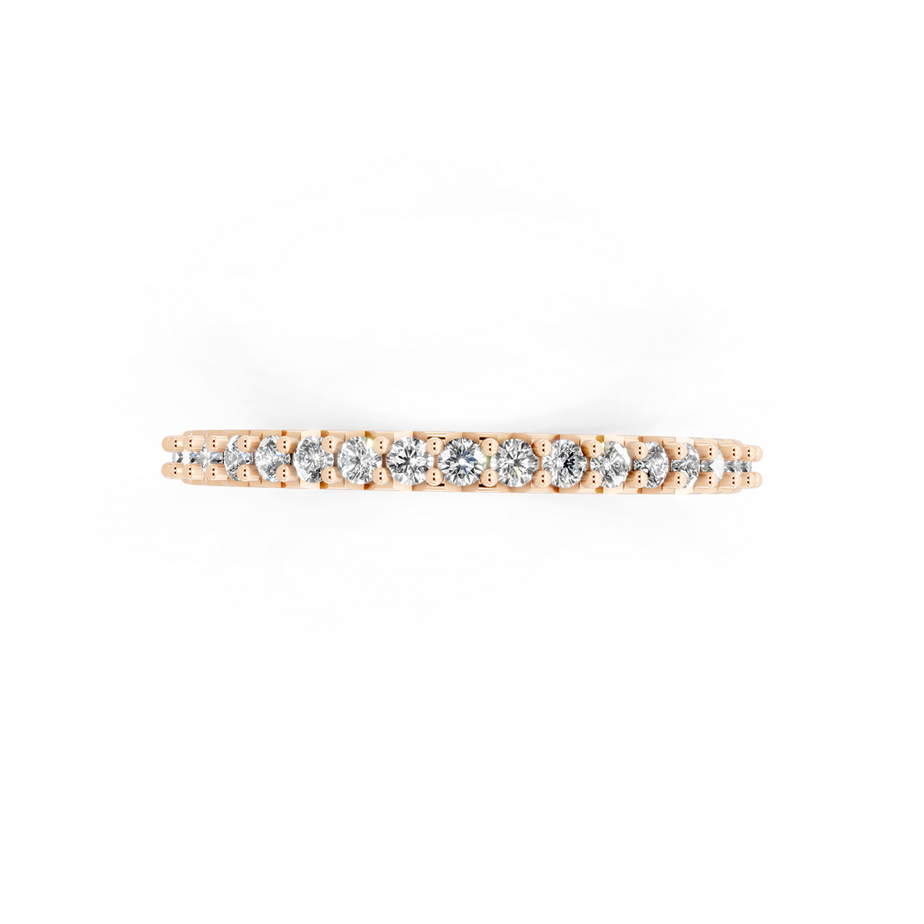 Minimal Stacking Band with Round Brilliant Lab Grown Diamond