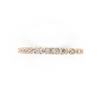 Minimal Stacking Band with Round Brilliant Lab Grown Diamond