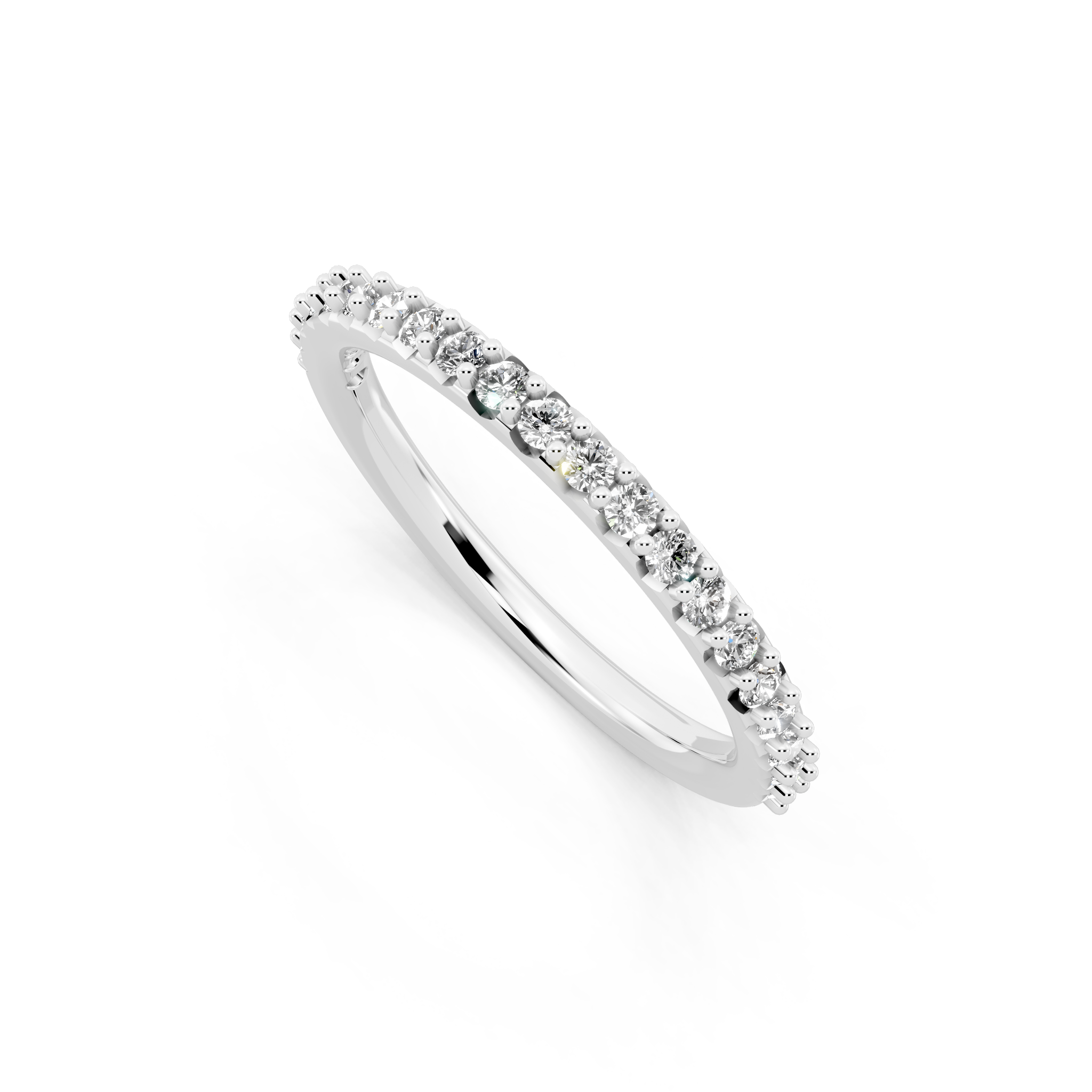 Minimal Stacking Band with Round Brilliant Lab Grown Diamond
