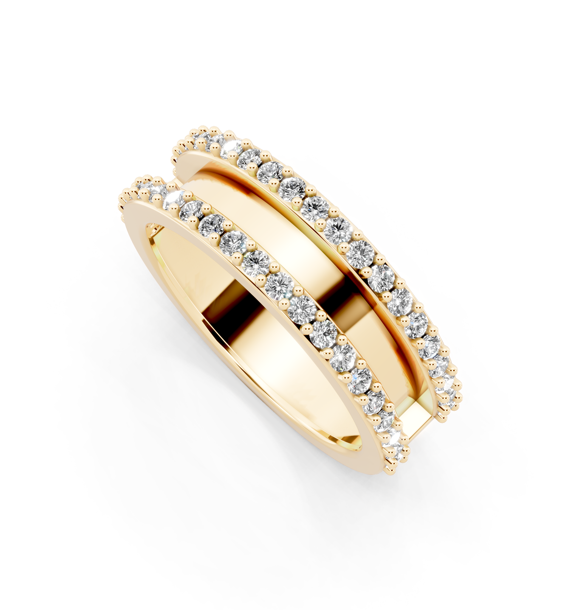 Contemporary Lab Grown Diamond Crossover Band Ring for Her