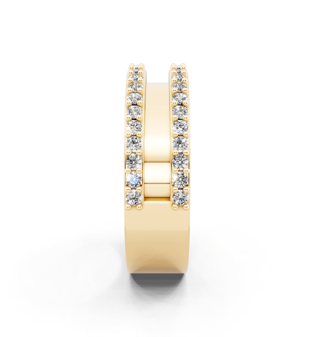 Contemporary Lab Grown Diamond Crossover Band Ring for Her