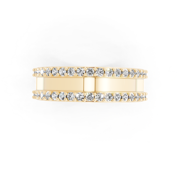 Contemporary Lab Grown Diamond Crossover Band Ring for Her