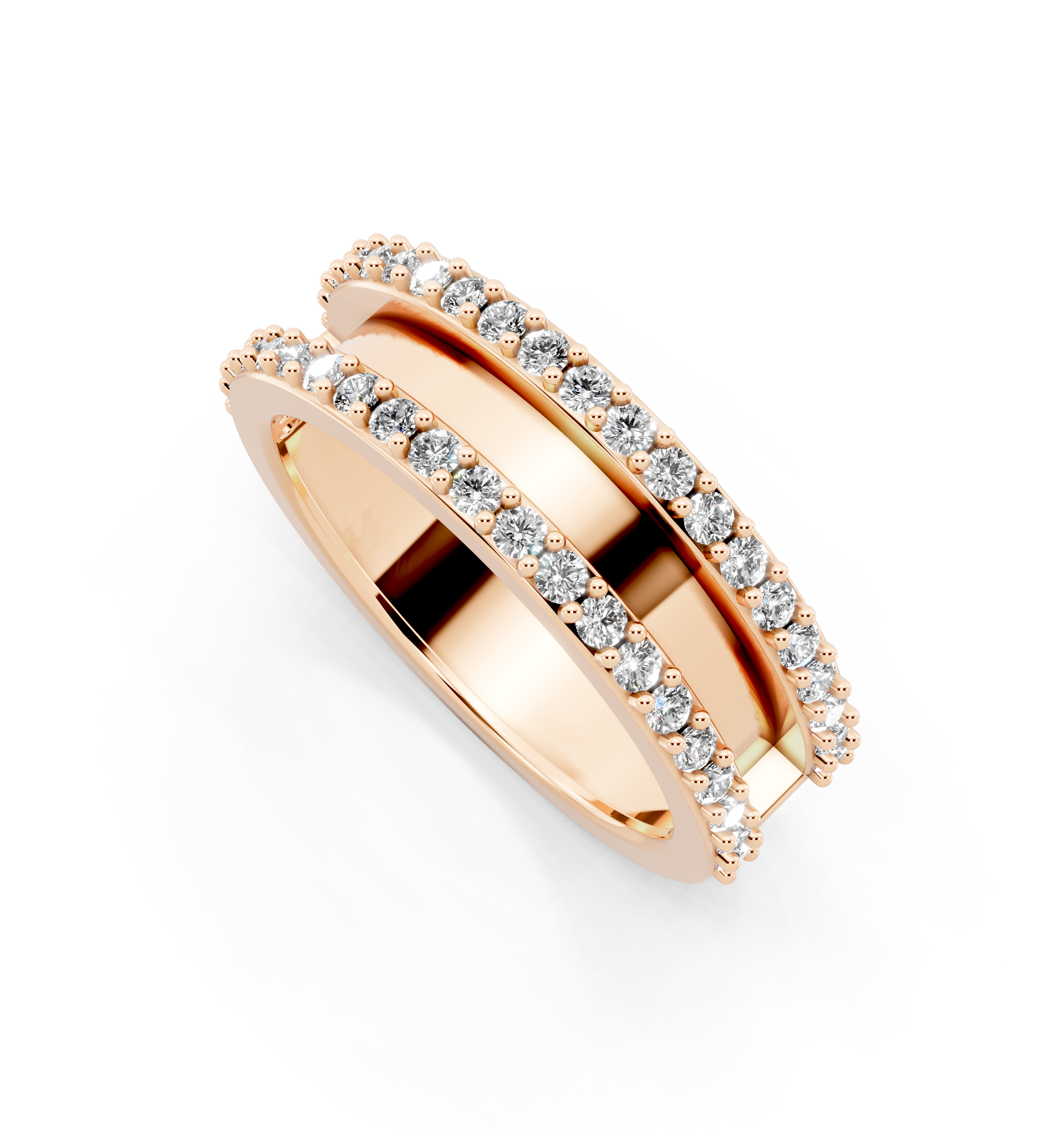 Contemporary Lab Grown Diamond Crossover Band Ring for Her