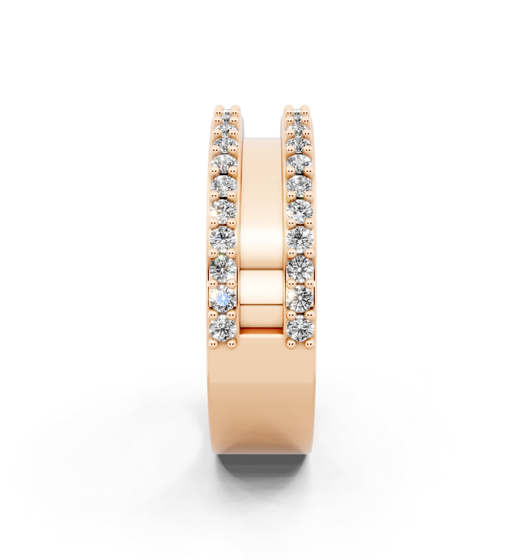 Contemporary Lab Grown Diamond Crossover Band Ring for Her