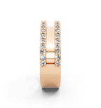 Contemporary Lab Grown Diamond Crossover Band Ring for Her