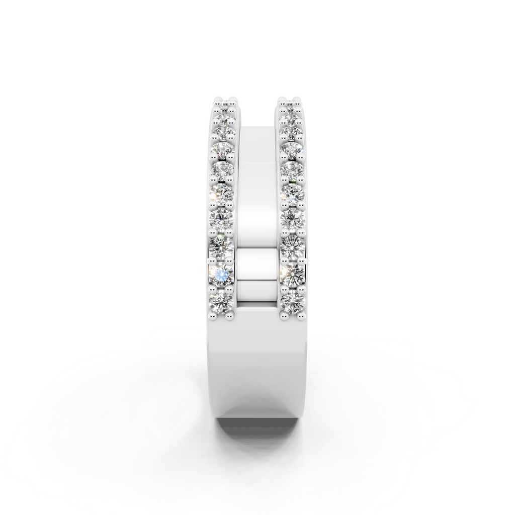 Contemporary Lab Grown Diamond Crossover Band Ring for Her