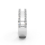 Contemporary Lab Grown Diamond Crossover Band Ring for Her