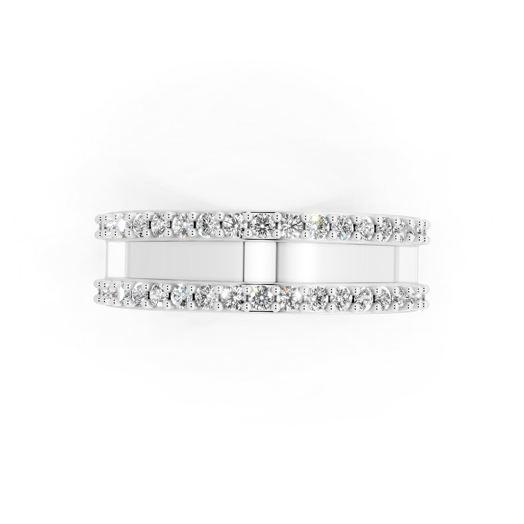 Contemporary Lab Grown Diamond Crossover Band Ring for Her