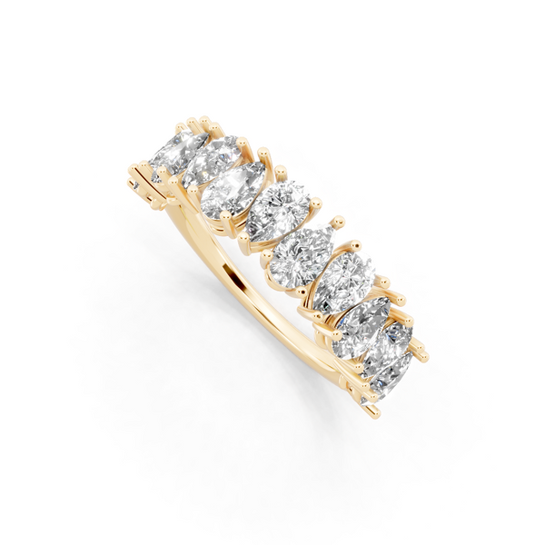 Celestia Pear Cut Crown Lab Grown Diamond Wedding Ring for Women