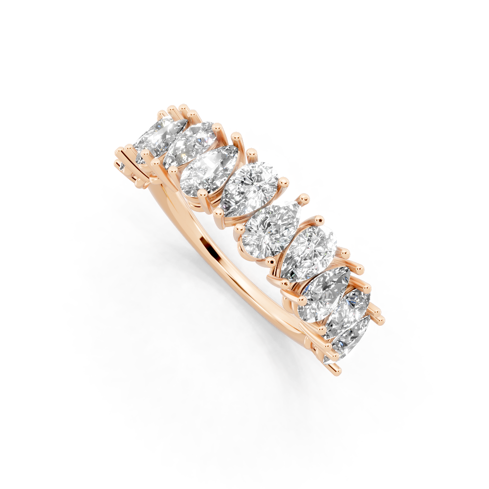Celestia Pear Cut Crown Lab Grown Diamond Wedding Ring for Women