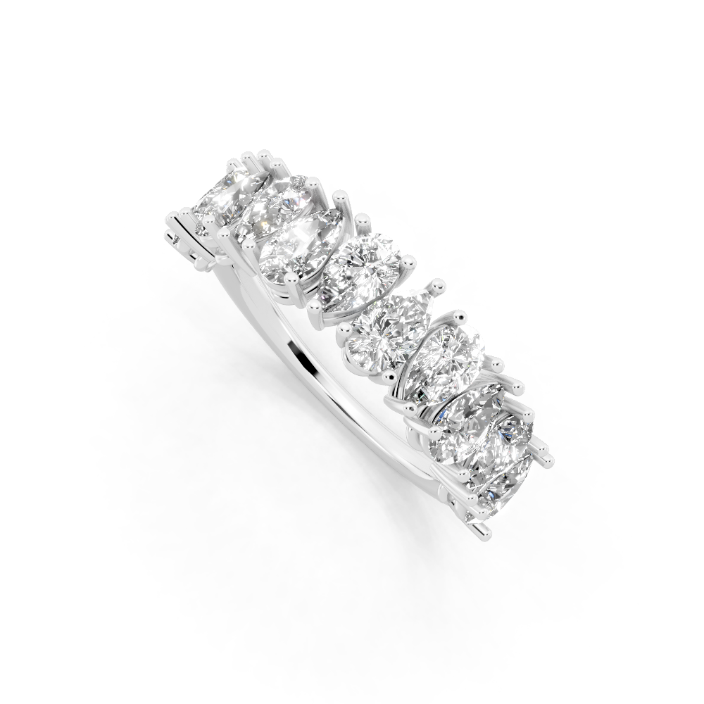 Celestia Pear Cut Crown Lab Grown Diamond Wedding Ring for Women