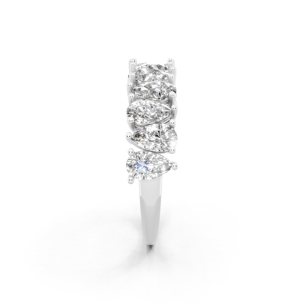 Celestia Pear Cut Crown Lab Grown Diamond Wedding Ring for Women