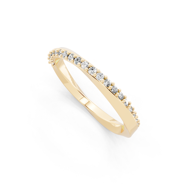 Luxury Sculpted Lab Grown Diamond Band Ring