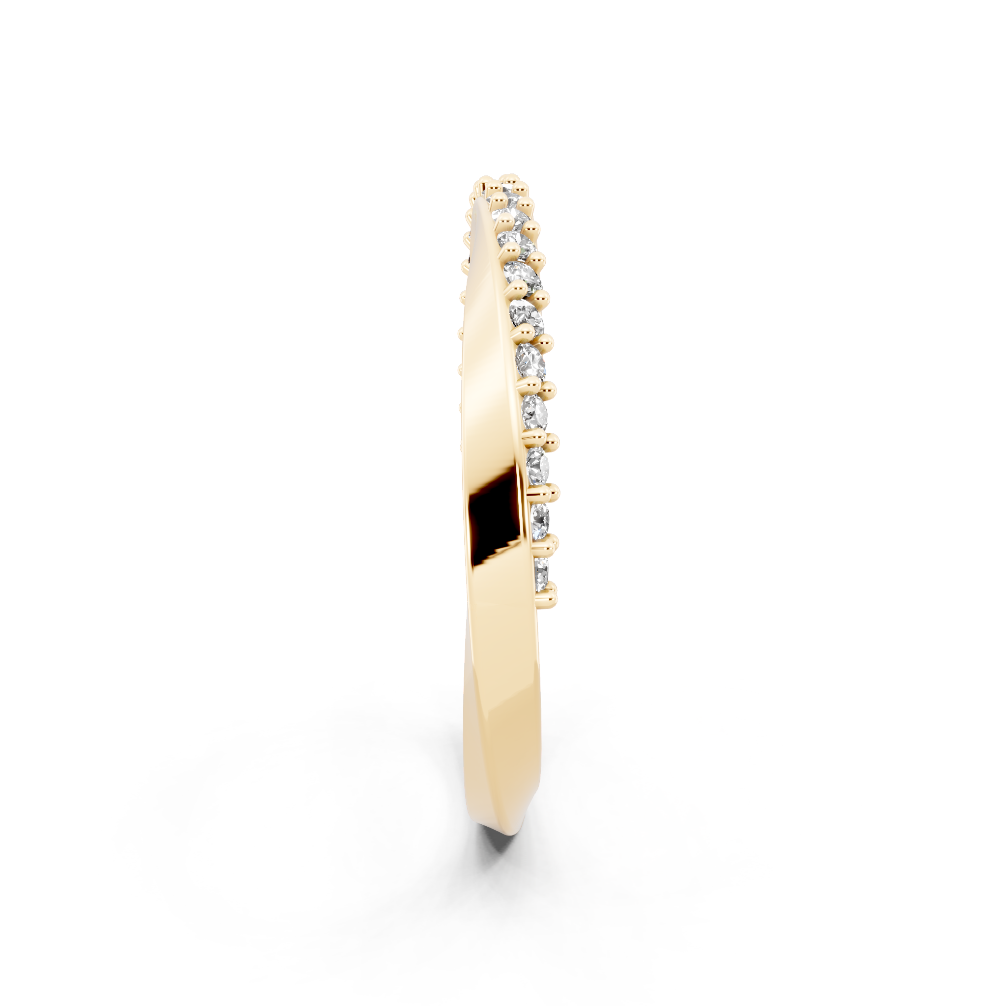 Luxury Sculpted Lab Grown Diamond Band Ring