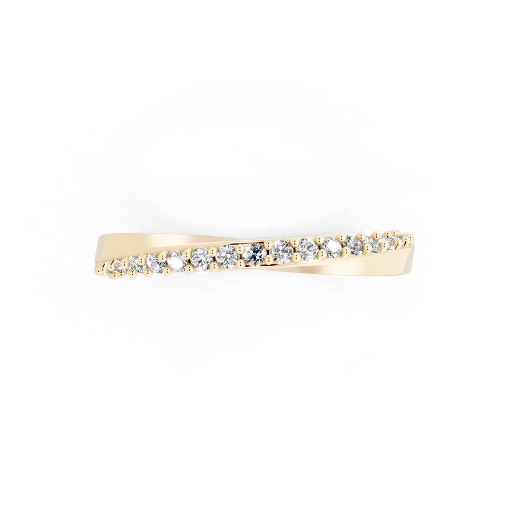 Luxury Sculpted Lab Grown Diamond Band Ring