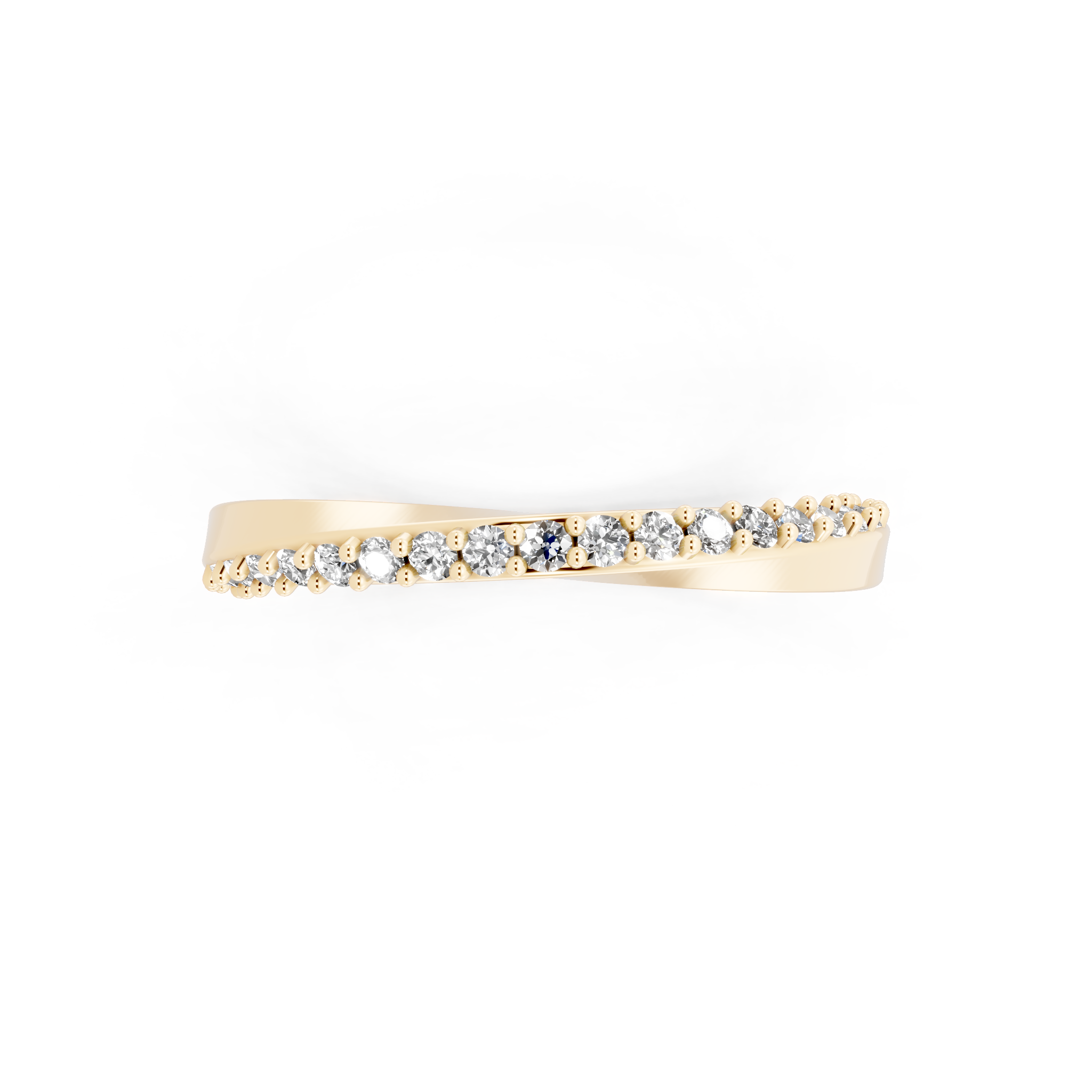 Luxury Sculpted Lab Grown Diamond Band Ring