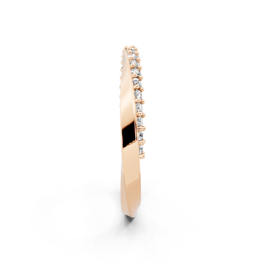 Luxury Sculpted Lab Grown Diamond Band Ring