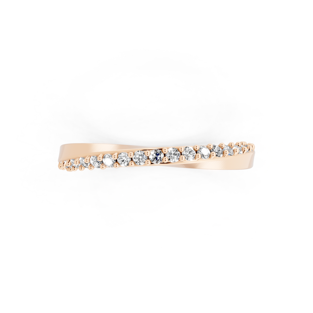 Luxury Sculpted Lab Grown Diamond Band Ring