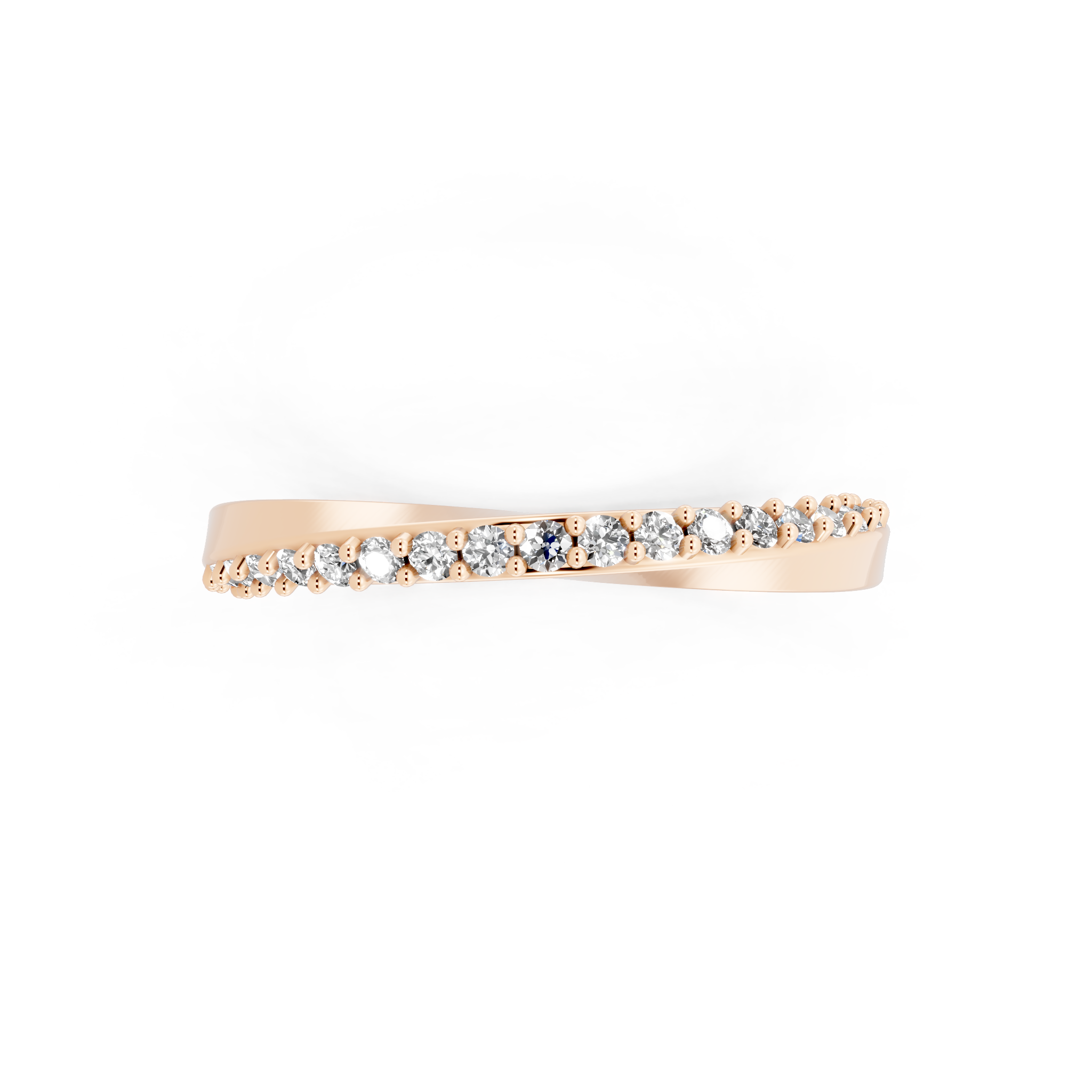 Luxury Sculpted Lab Grown Diamond Band Ring