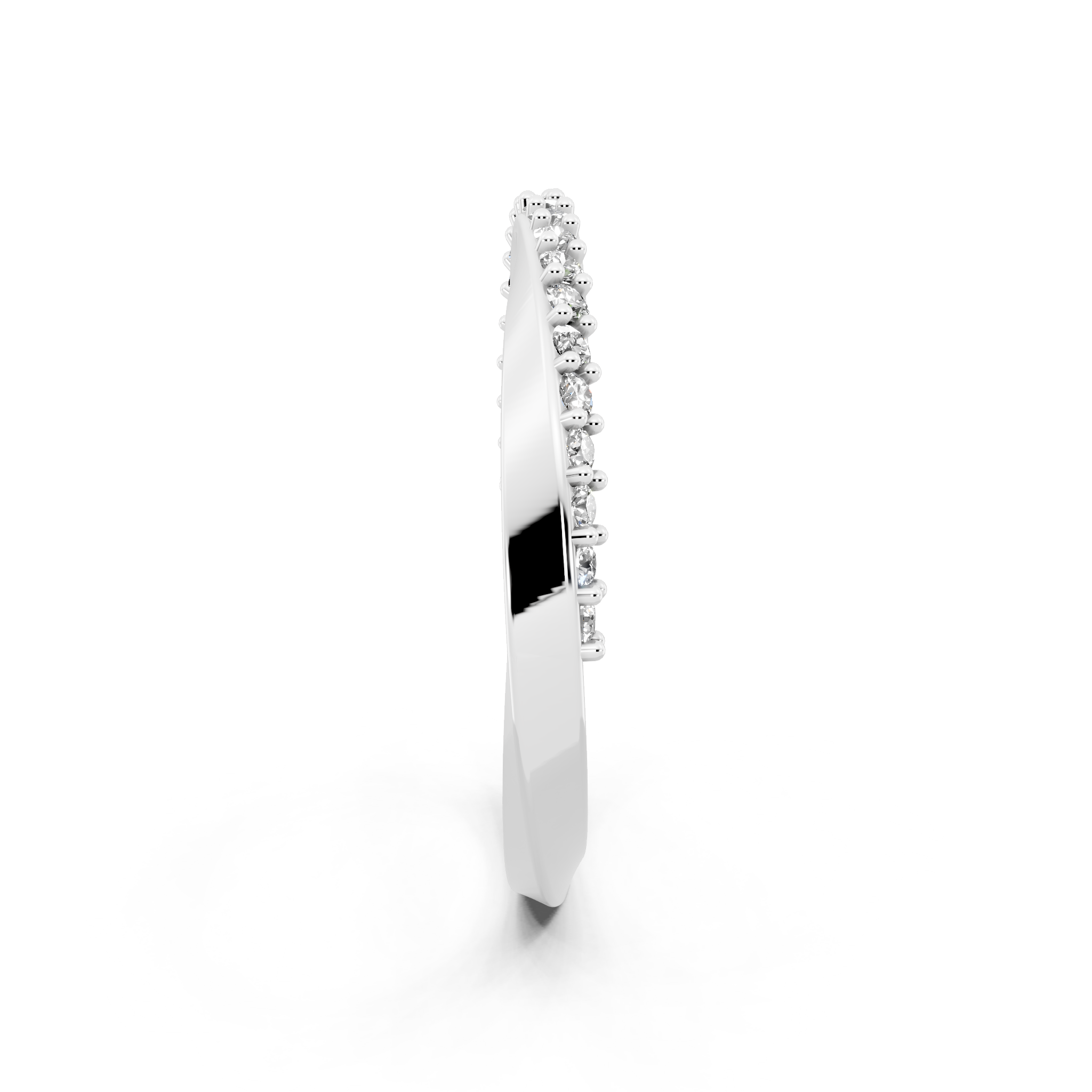 Luxury Sculpted Lab Grown Diamond Band Ring