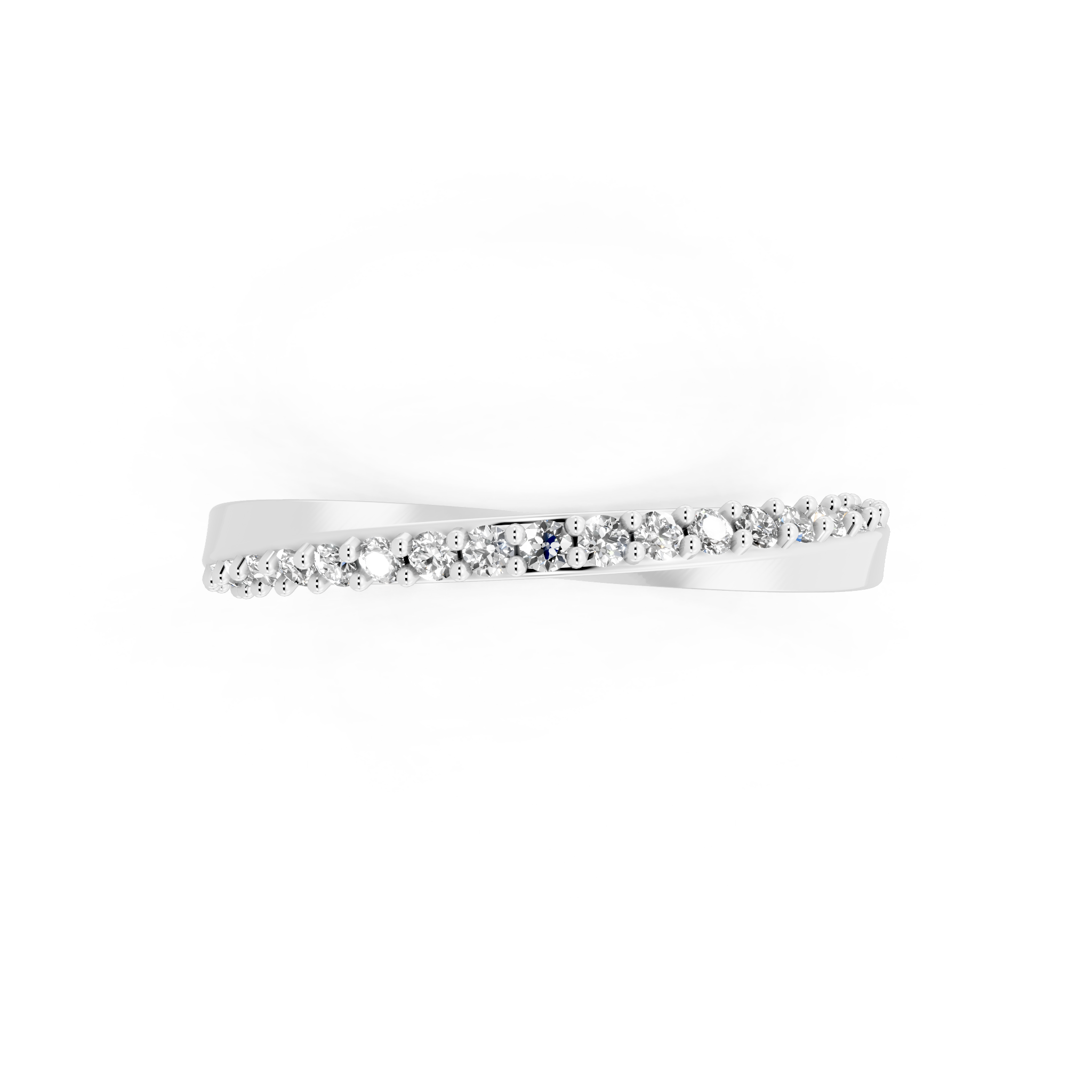 Luxury Sculpted Lab Grown Diamond Band Ring