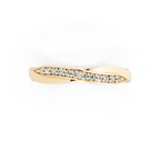 Aureve Twist Pave Crossover Ring with Brilliant Lab Grown Diamonds