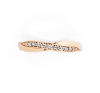 Aureve Twist Pave Crossover Ring with Brilliant Lab Grown Diamonds