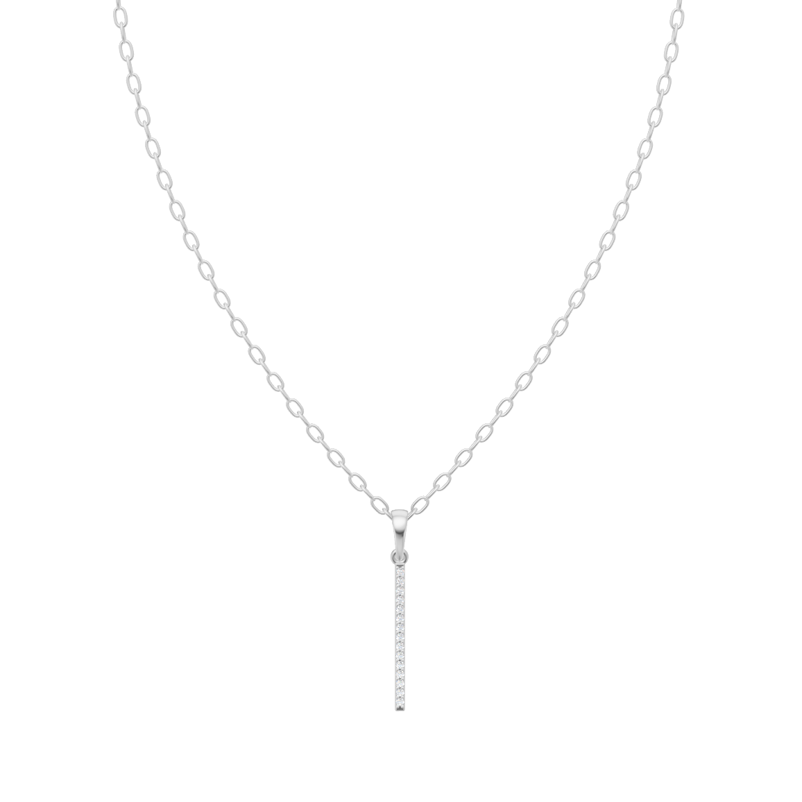 Elegant Slim Bar Lab Grown Diamond Pendant Necklace for Luxury Styling