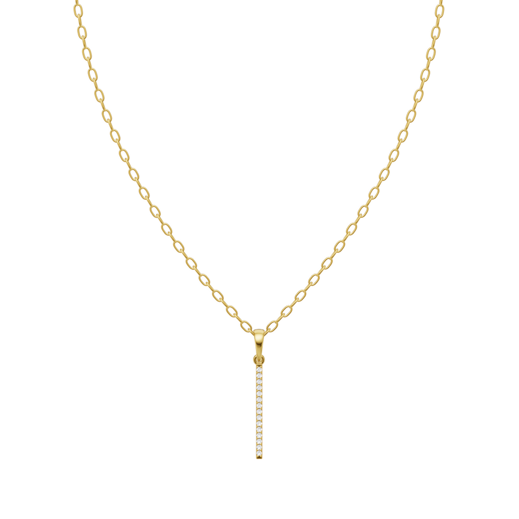 Elegant Slim Bar Lab Grown Diamond Pendant Necklace for Luxury Styling