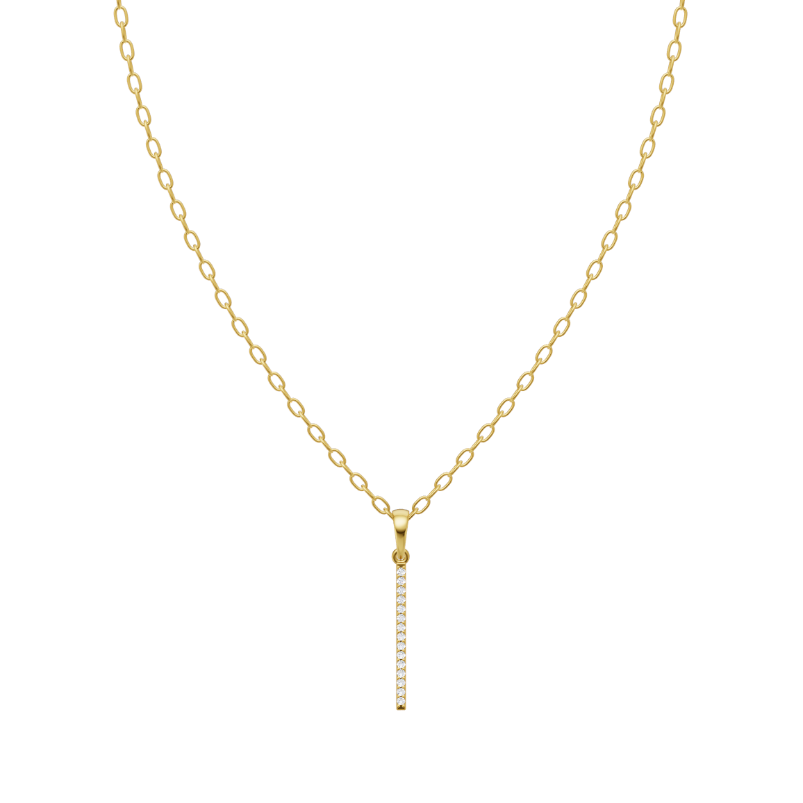 Elegant Slim Bar Lab Grown Diamond Pendant Necklace for Luxury Styling