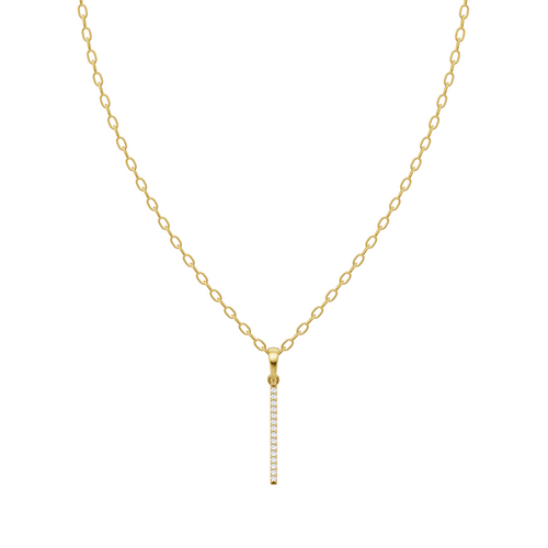 Elegant Slim Bar Lab Grown Diamond Pendant Necklace for Luxury Styling