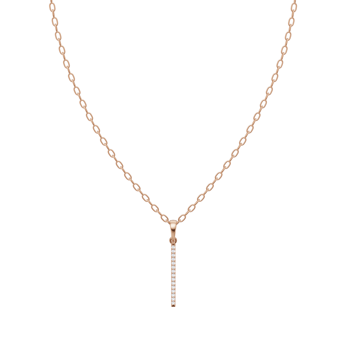 Elegant Slim Bar Lab Grown Diamond Pendant Necklace for Luxury Styling
