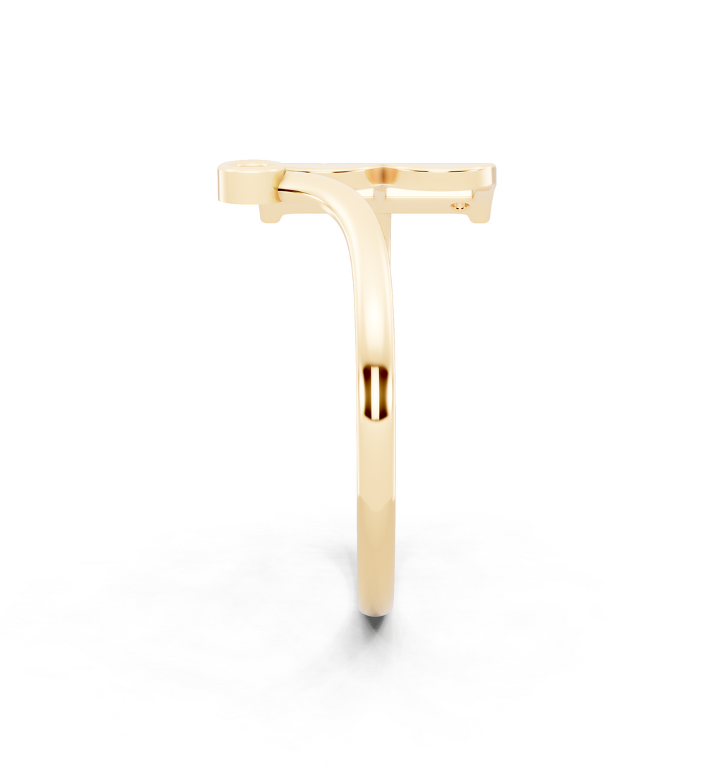 The Aurielle Twin Arc Ring with Round White Lab Created Diamonds