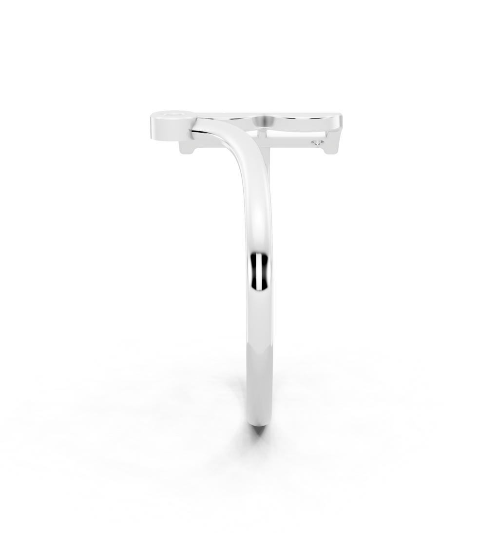 The Aurielle Twin Arc Ring with Round White Lab Created Diamonds