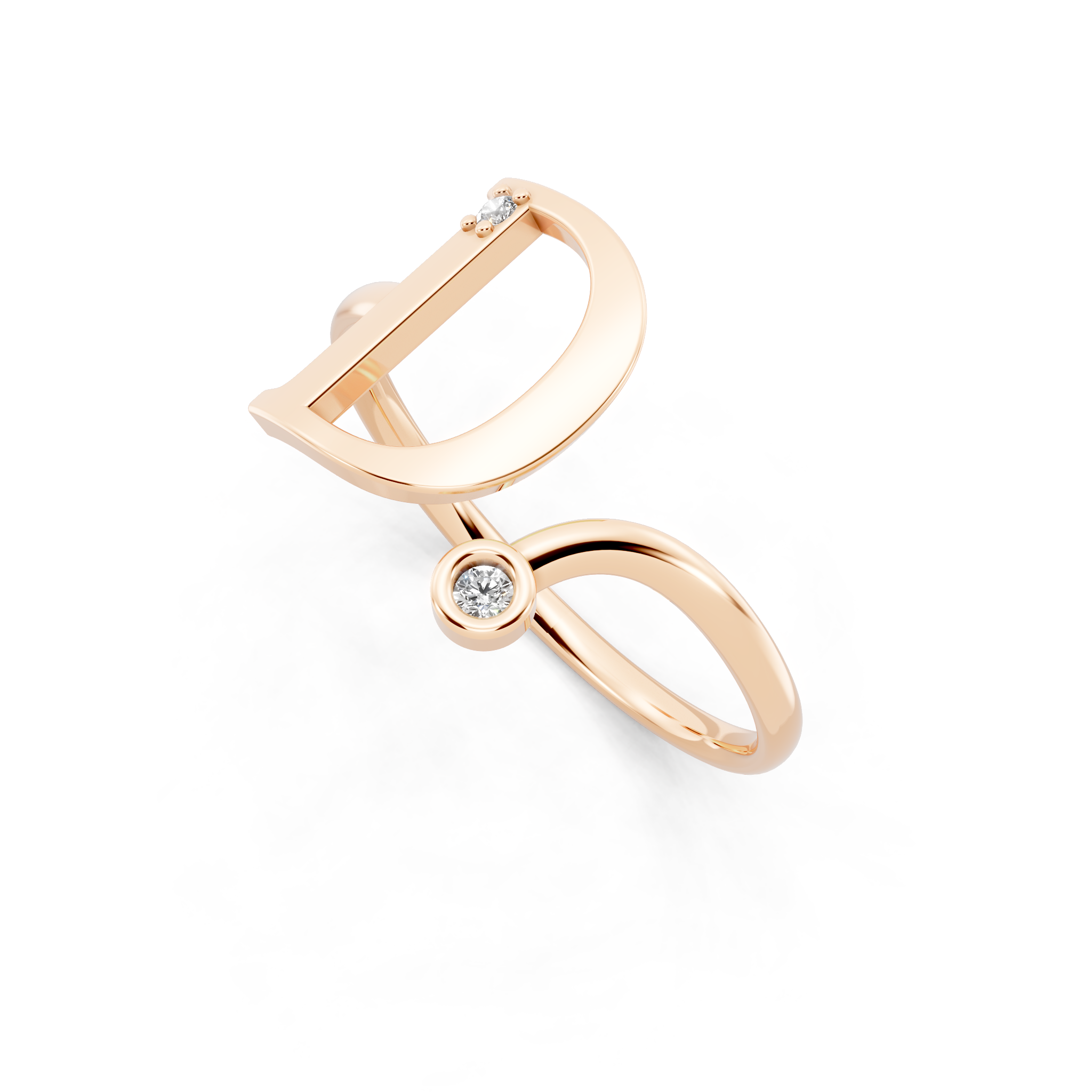 Aureve Crossover Arc Lab Grown Diamond Ring for Women