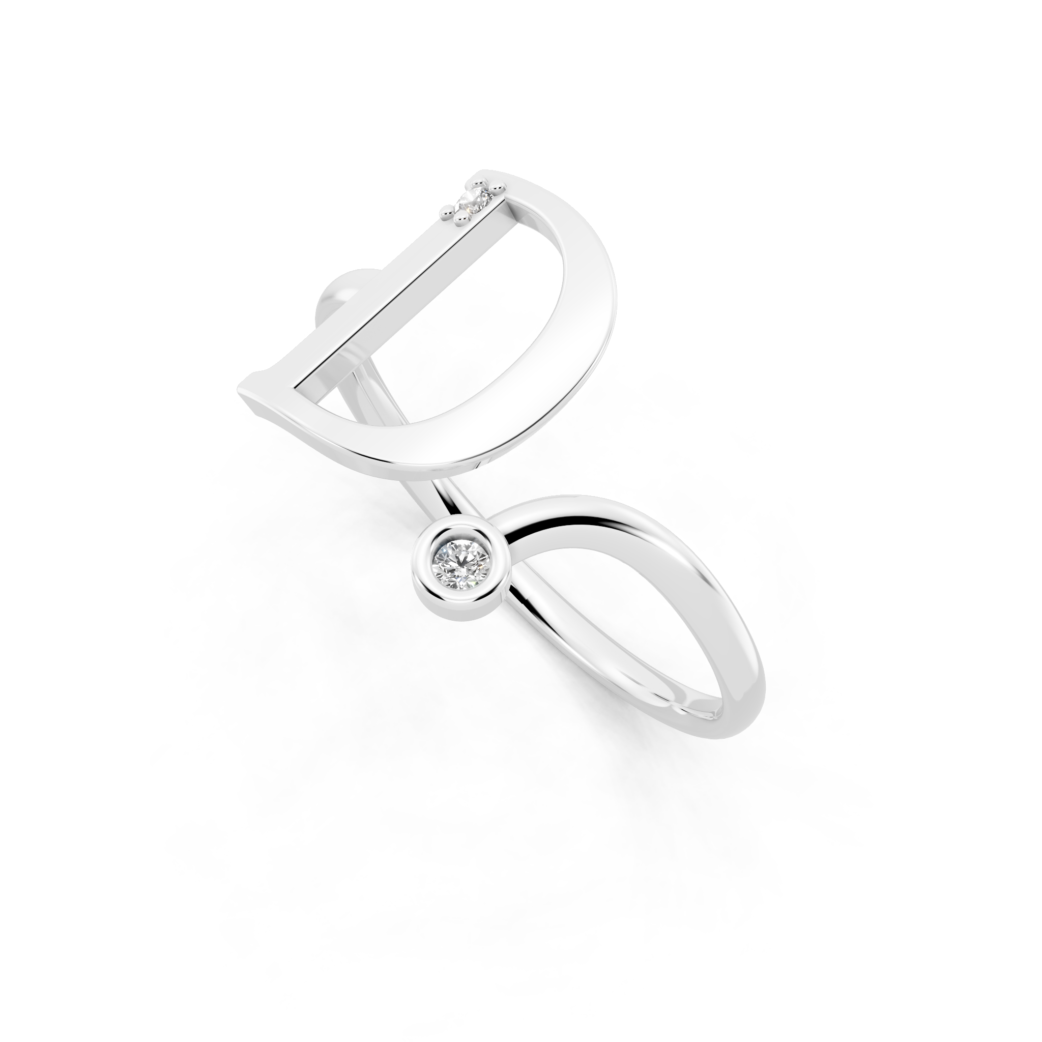 Aureve Crossover Arc Lab Grown Diamond Ring for Women