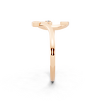 Modern Bezel Accent Open Lab Created Diamond Ring in Yellow, White, Rose Gold Tone