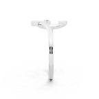 Modern Bezel Accent Open Lab Created Diamond Ring in Yellow, White, Rose Gold Tone