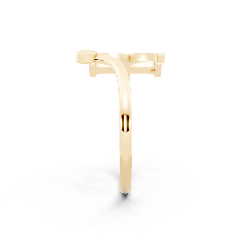 Luxury Chevron-Inspired Statement Lab Grown Diamond Ring for Women