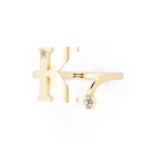 Luxury Chevron-Inspired Statement Lab Grown Diamond Ring for Women