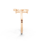 Luxury Chevron-Inspired Statement Lab Grown Diamond Ring for Women