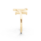 Elegant M Initial Ring with Brilliant Lab Created Stone Accents