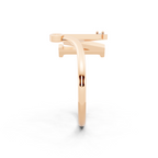 Elegant M Initial Ring with Brilliant Lab Created Stone Accents