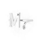 Elegant M Initial Ring with Brilliant Lab Created Stone Accents