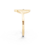 Luxury Letter O Ring with Lab Grown White Stone Accents