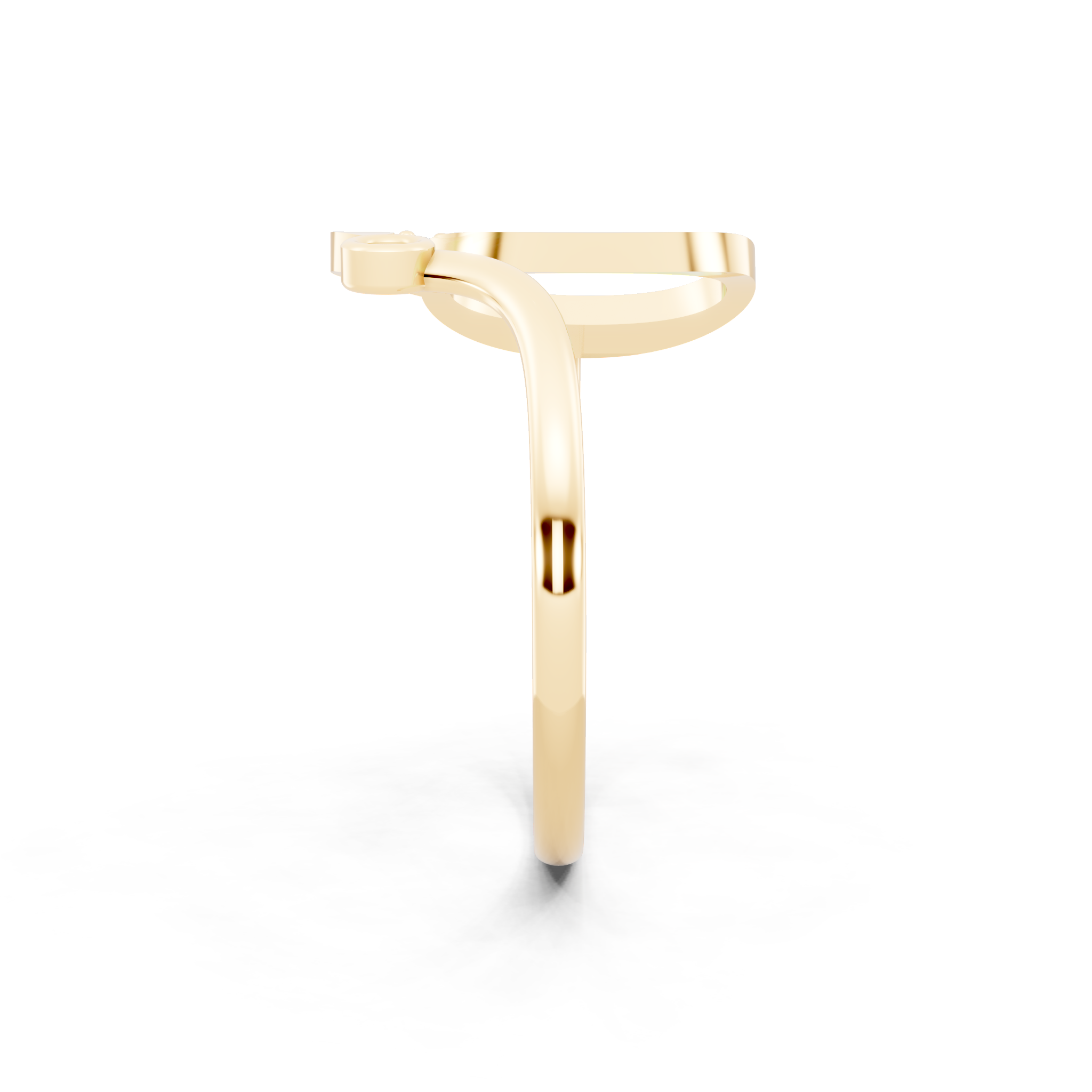 Elegant Contemporary Open Lab Created Diamond Ring with Bezel and Prong Accent Stones