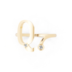 Elegant Contemporary Open Lab Created Diamond Ring with Bezel and Prong Accent Stones