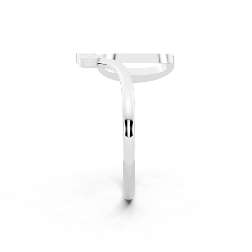 Elegant Contemporary Open Lab Created Diamond Ring with Bezel and Prong Accent Stones