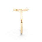 Luxury S Letter Open Wrap Ring with Lab Created Diamond Accents