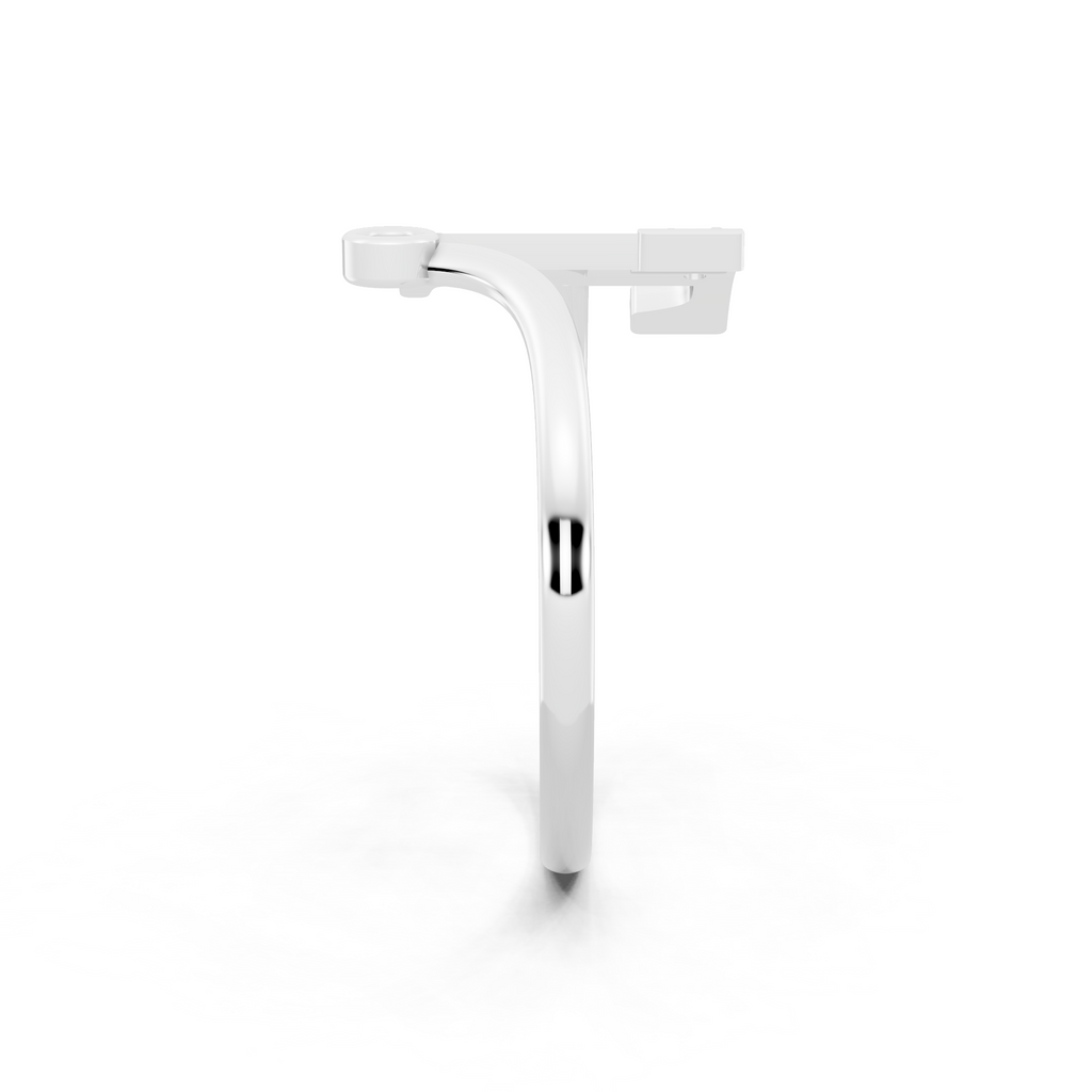 Contemporary Initial Sculptural T Open Ring for Special Moments